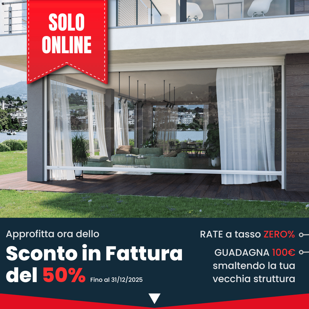 Vetrotende Arquati: Sconto in fattura 50%, fino al 31/12/2025